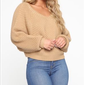 NWT Fashion Nova Neutral Chunky Sweater